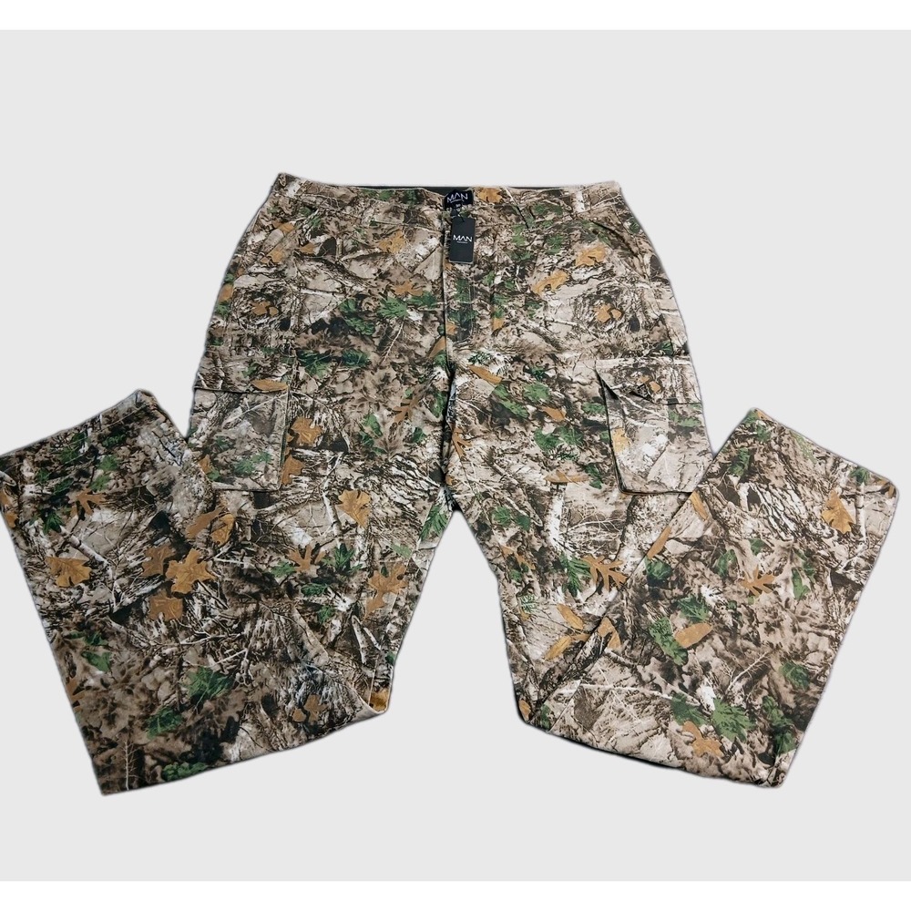 MAN Cargo Camouflage Slim  Stacked Cargo‎ Trousers Pants Size 38X34 #415C